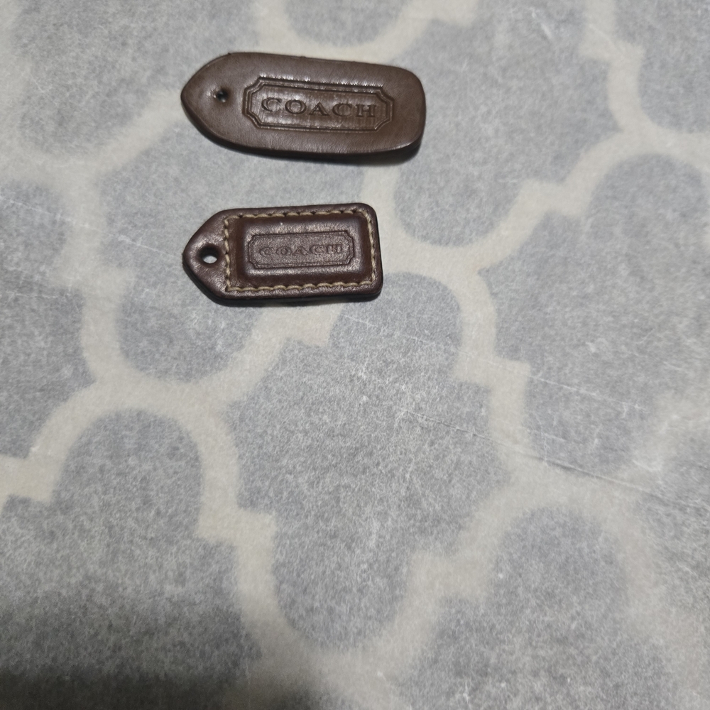 Coach Dark Brown Leather Tags